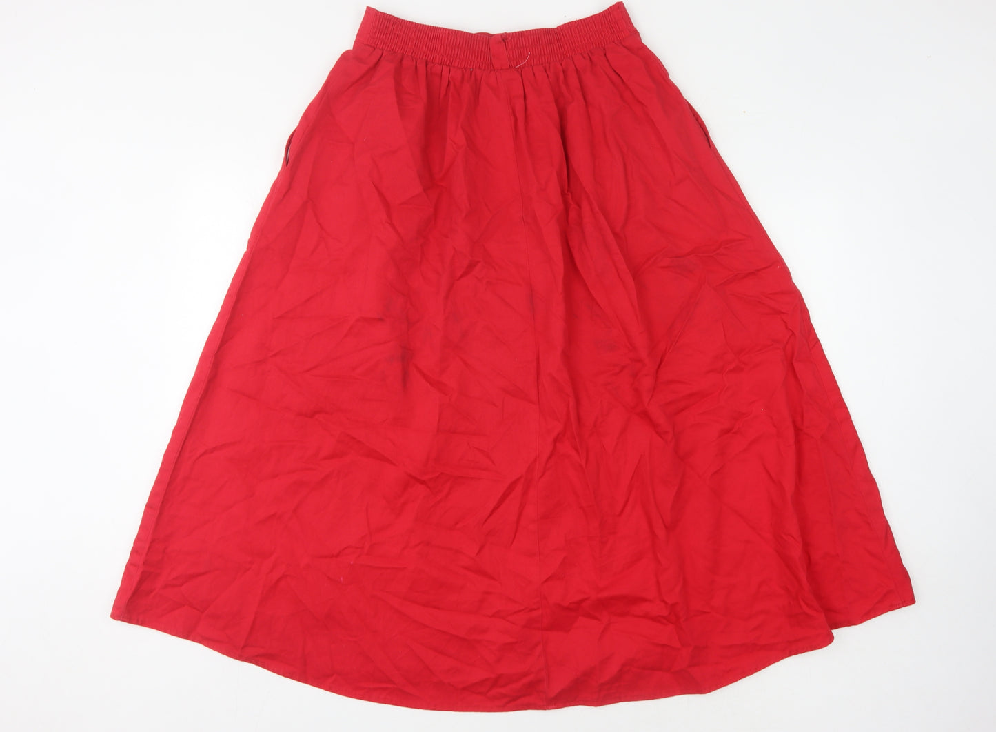 Cabincreek Women's Red Midi A-Line Skirt - Size 12