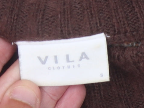 Vila Women's Multicoloured Jumper, Size S, Geometric Knit
