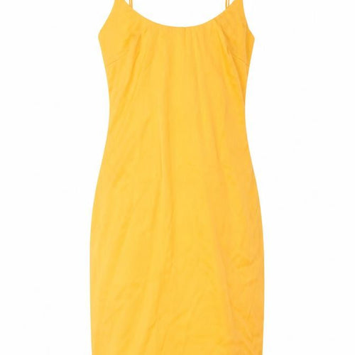 Oh Polly Women’s Orange Slip Dress Size 8 Scoop Neck