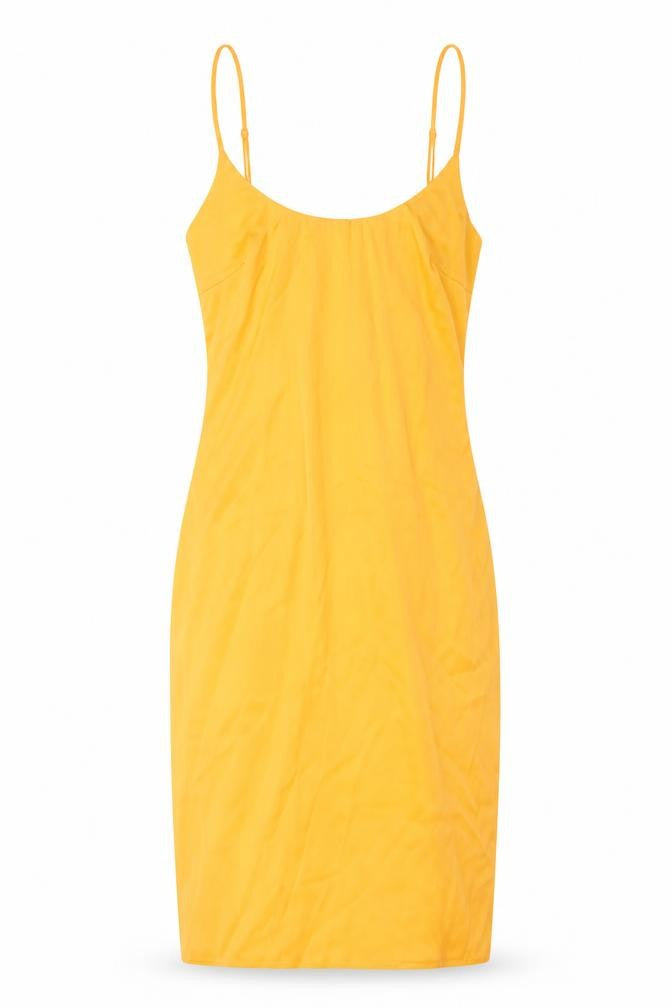 Oh Polly Women’s Orange Slip Dress Size 8 Scoop Neck