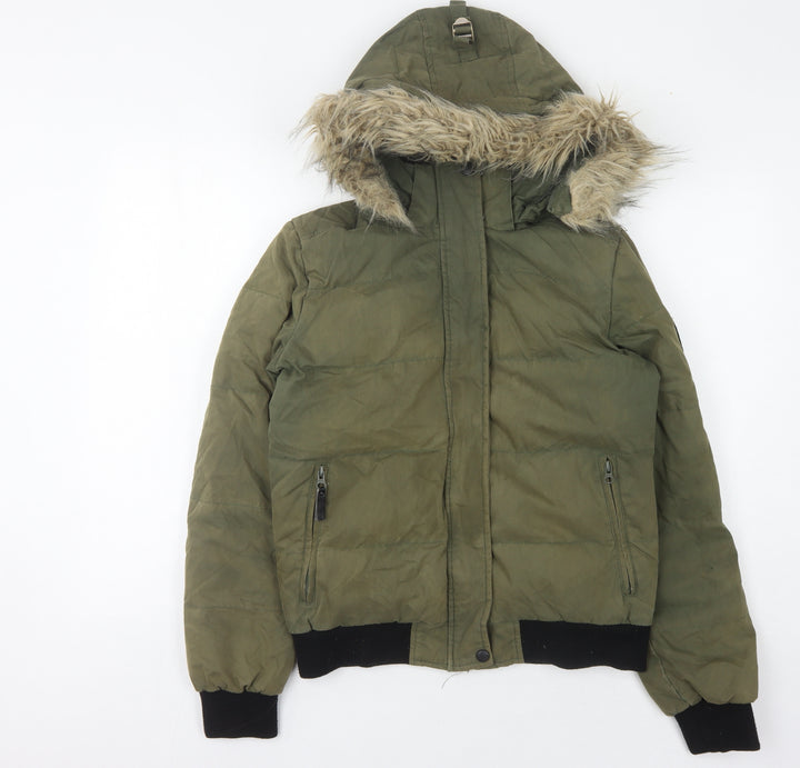 DLX Women's Green Puffer Jacket Size 10
