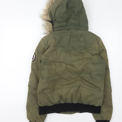 DLX Women's Green Puffer Jacket Size 10