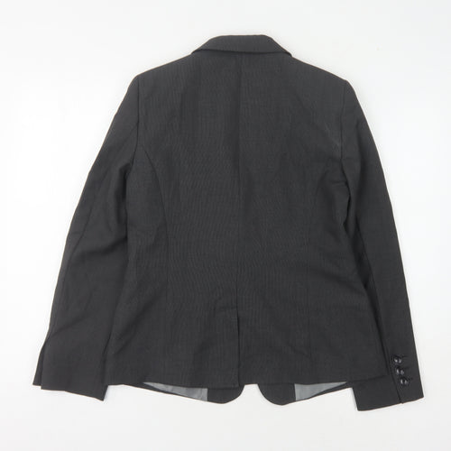 BHS Women's Grey Blazer Size 12 Notch Lapel