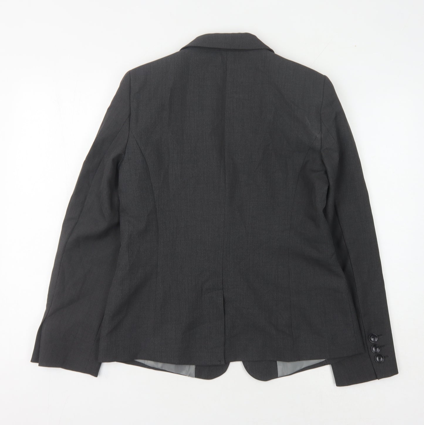BHS Women's Grey Blazer Size 12 Notch Lapel