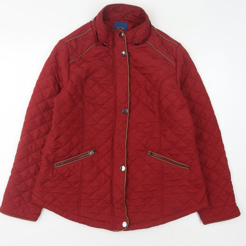 Cotton Traders Women’s Red Quilted Jacket Size 16