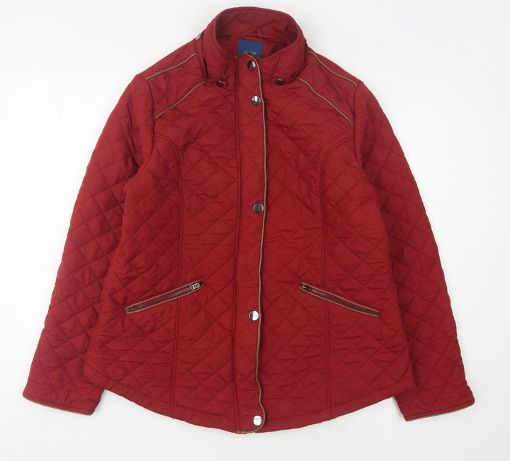 Cotton Traders Women’s Red Quilted Jacket Size 16