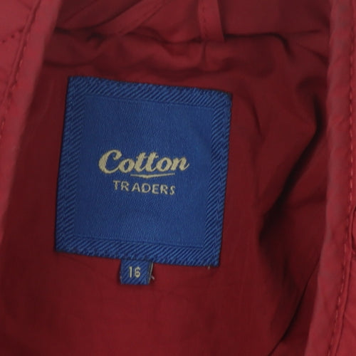 Cotton Traders Women’s Red Quilted Jacket Size 16