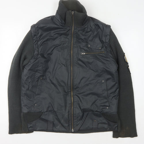Petroleum Men's Grey Bomber Jacket L Size