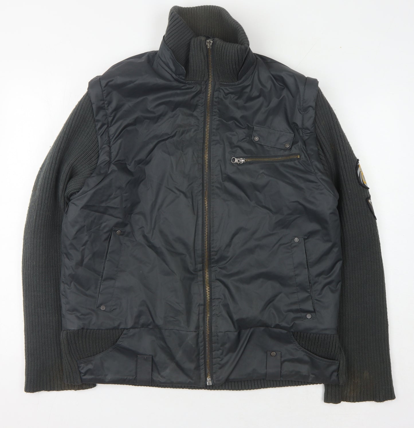 Petroleum Men's Grey Bomber Jacket L Size
