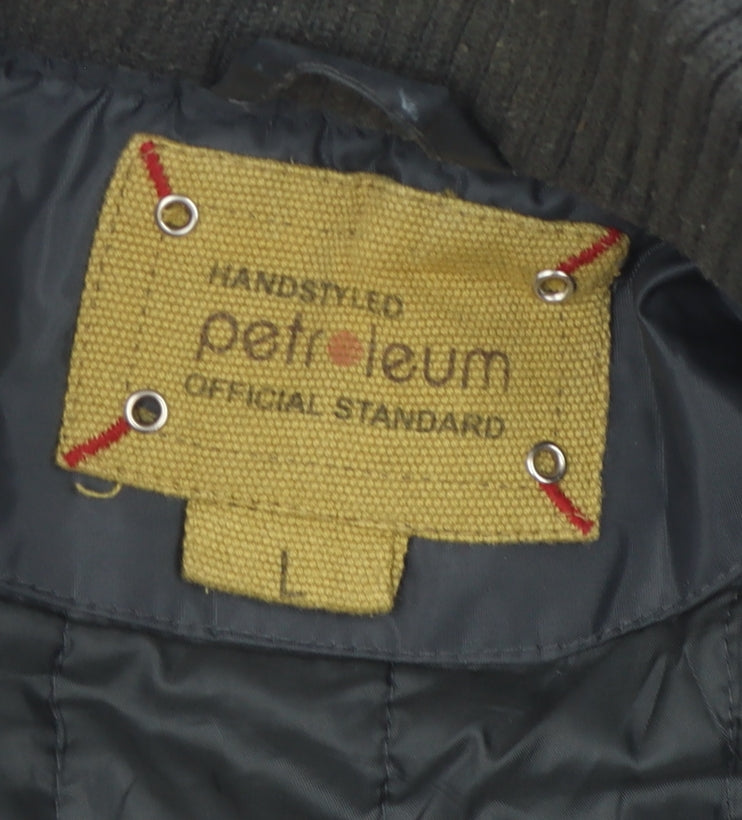 Petroleum Men's Grey Bomber Jacket L Size