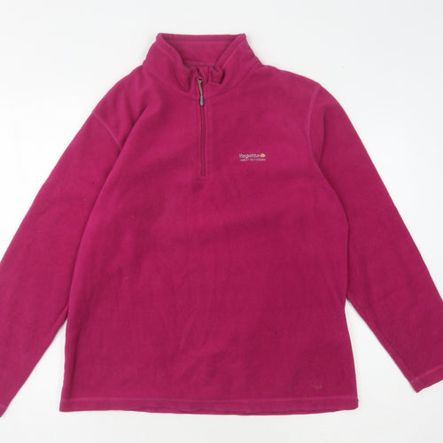 Regatta Women's Pink Fleece Sweatshirt, Size 14, 1/4 Zip