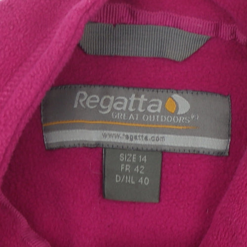 Regatta Women's Pink Fleece Sweatshirt, Size 14, 1/4 Zip