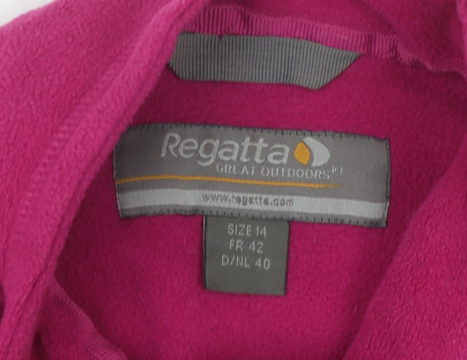 Regatta Women's Pink Fleece Sweatshirt, Size 14, 1/4 Zip