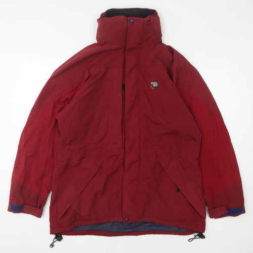 Sprayway Men's Red Winter Nylon Hooded Jacket L