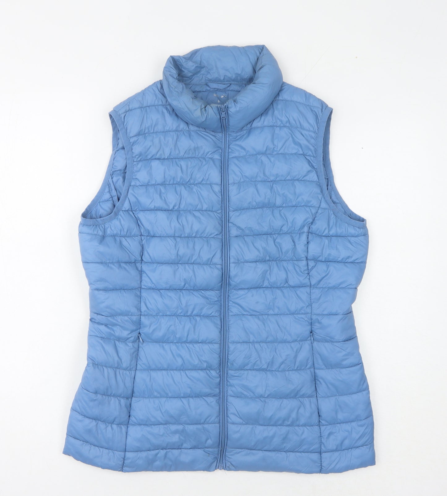 Dunnes Stores Women's Blue Waistcoat, Size S, Full Zip