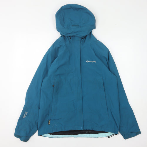 Sprayway Women's Blue Medium Hooded Windbreaker Jacket