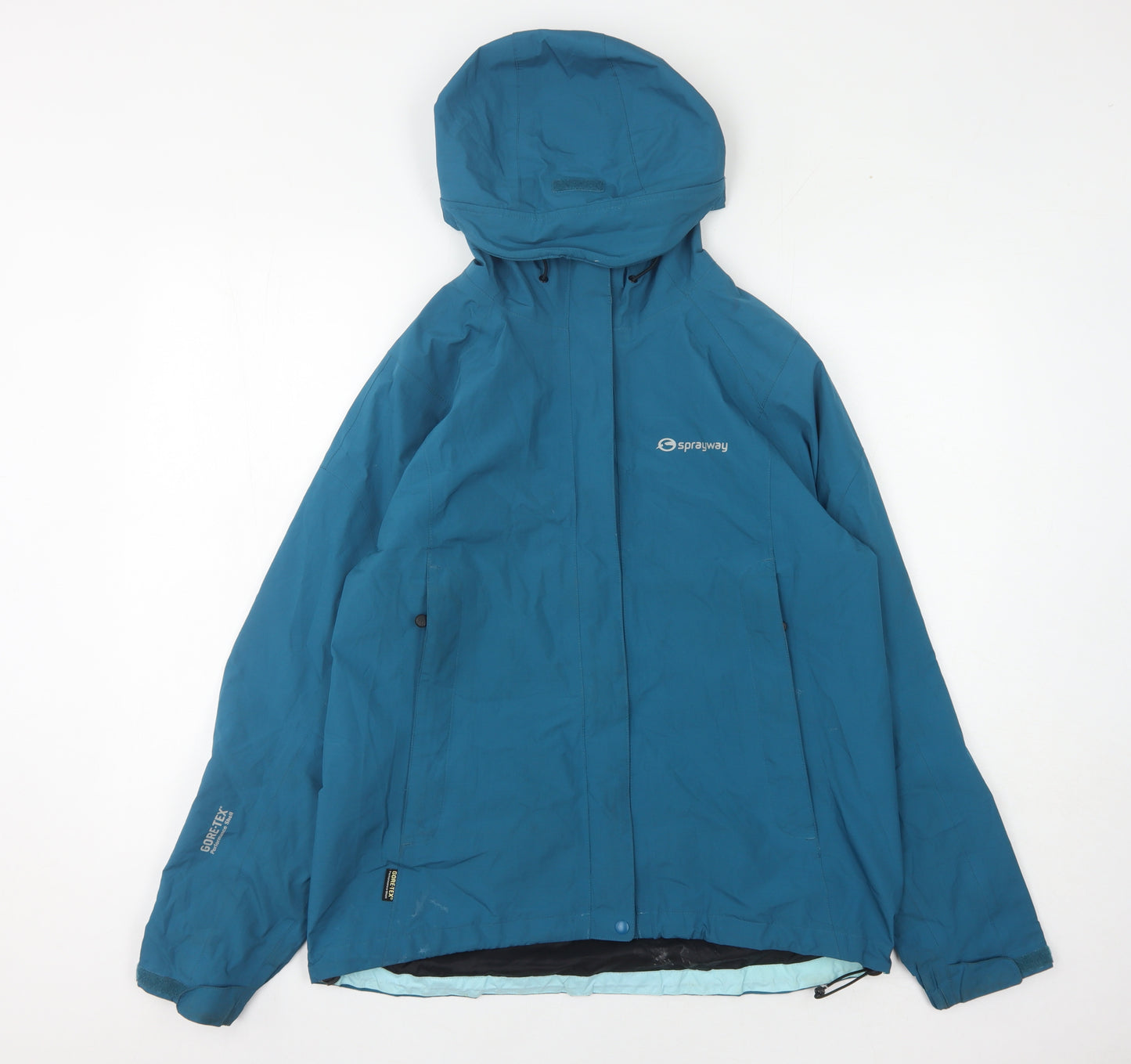 Sprayway Women's Blue Medium Hooded Windbreaker Jacket
