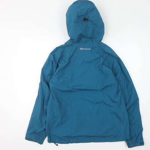 Sprayway Women's Blue Medium Hooded Windbreaker Jacket