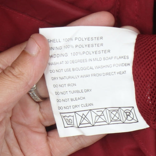 Caldene Men's Red Rain Jacket M Hooded