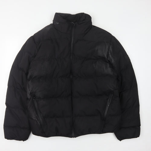 Lonsdale Men's Black 2XL Puffer Jacket with Zip
