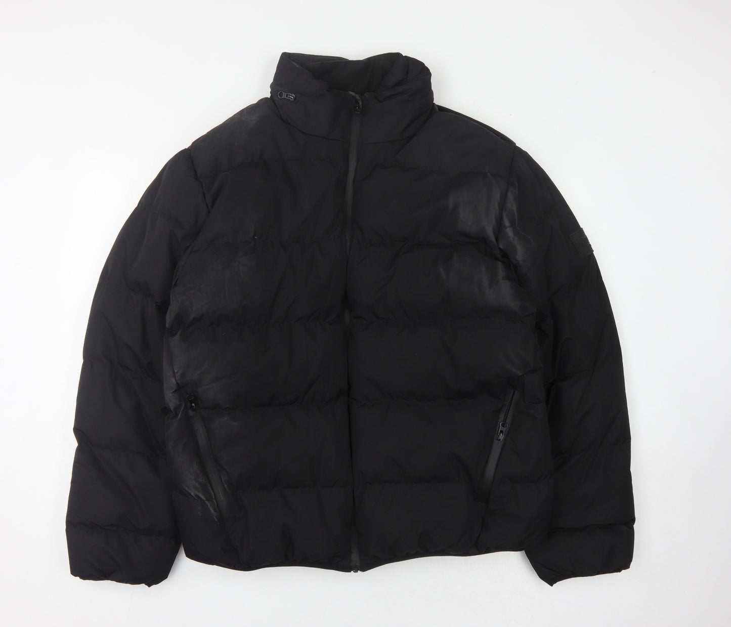 Lonsdale Men's Black 2XL Puffer Jacket with Zip