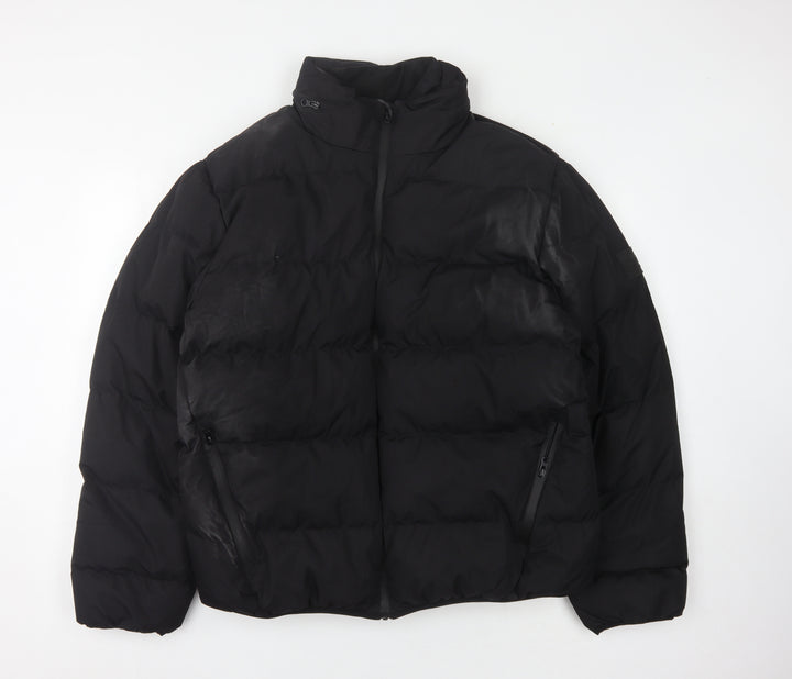 Lonsdale Men's Black 2XL Puffer Jacket with Zip