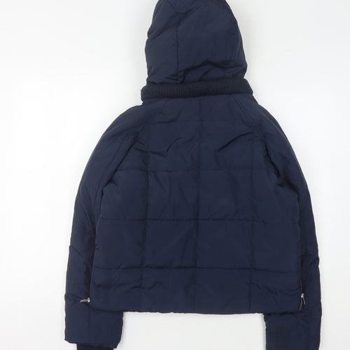 ASOS Women's Blue Puffer Jacket Size 8