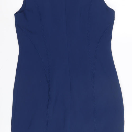 Mango Women's Blue Sleeveless Dress, Size 12, New