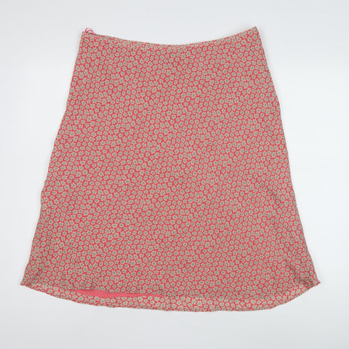 Monsoon Women's Pink Floral Skirt - UK 12