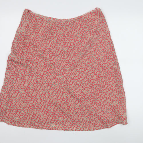 Monsoon Women's Pink Floral Skirt - UK 12