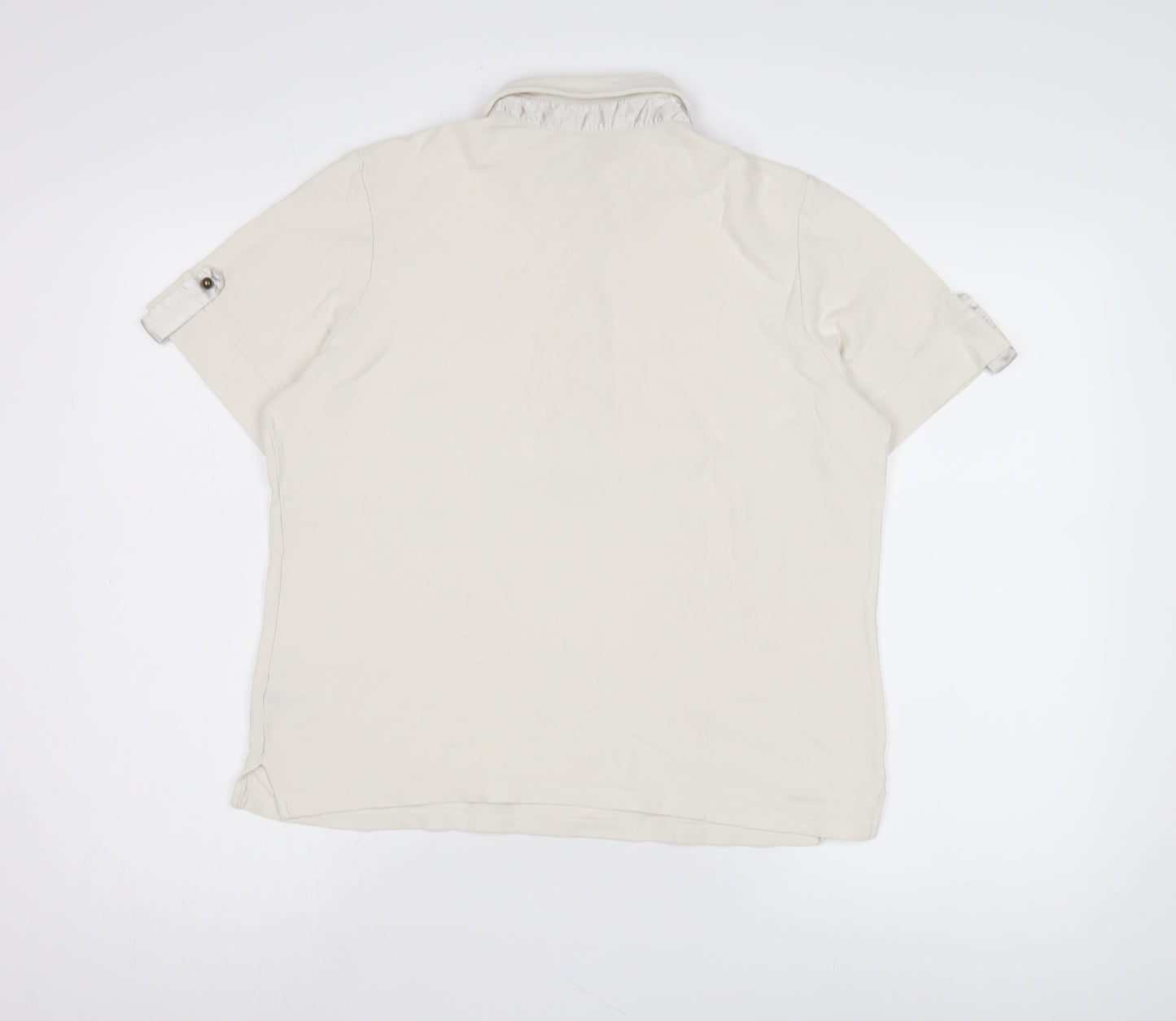 Marks and Spencer Women's Ivory Polo Shirt Size 16