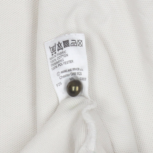 Marks and Spencer Women's Ivory Polo Shirt Size 16