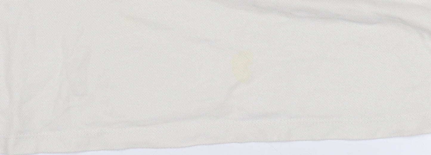 Marks and Spencer Women's Ivory Polo Shirt Size 16