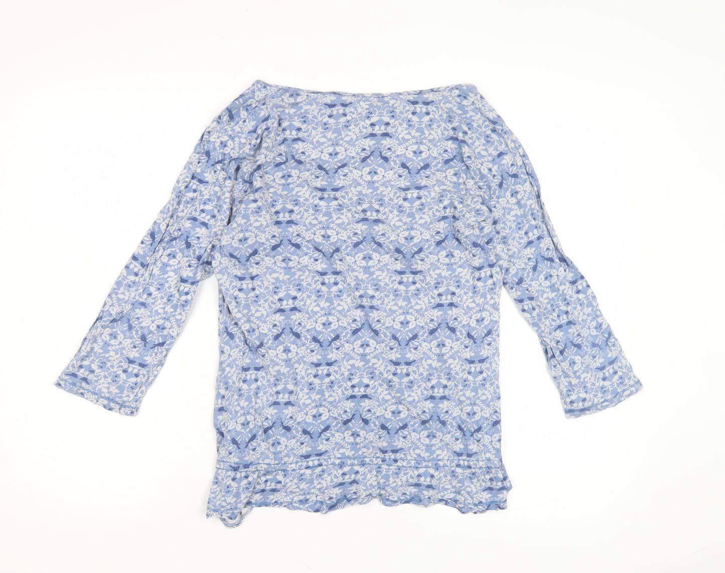 Fatigued By Time Blue Floral Blouse Size 14