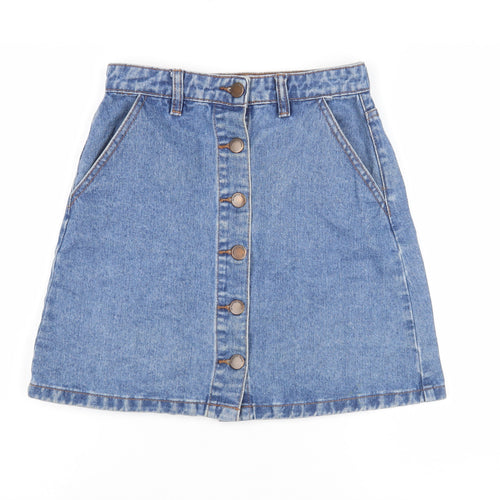 New Look Women's A-Line Denim Skirt Size 6 Blue