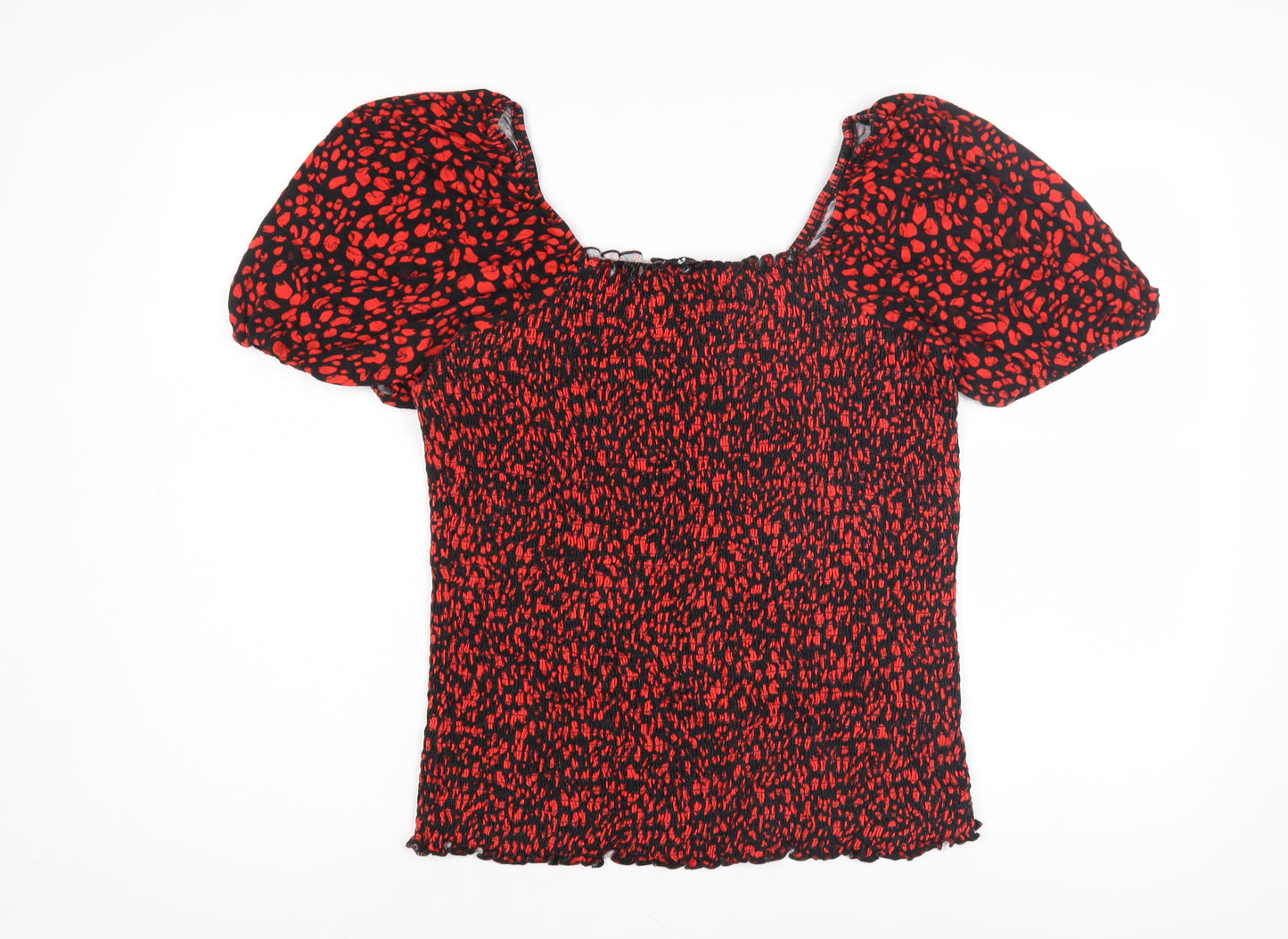 V by Very Women's Red Animal Print Blouse, Size 18
