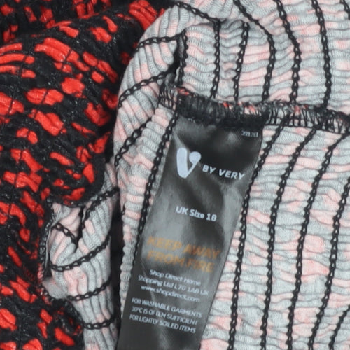 V by Very Women's Red Animal Print Blouse, Size 18