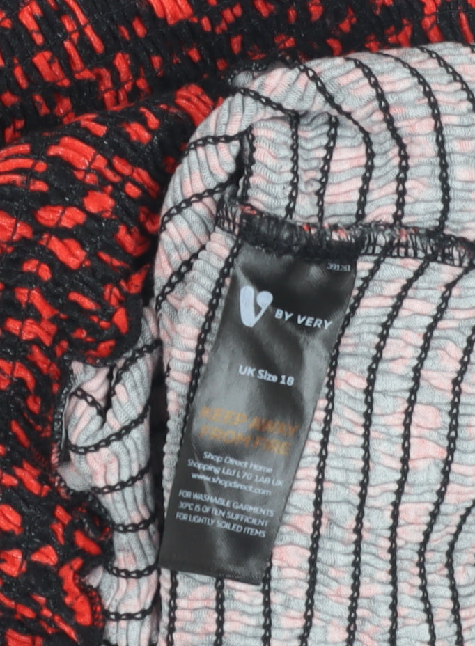 V by Very Women's Red Animal Print Blouse, Size 18