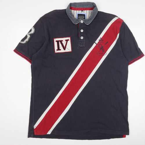 Boston Crew Men's Black XL Polo Shirt