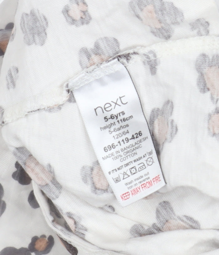 Next Girls Floral Hi-Low Dress, Multicoloured, Size 5-6