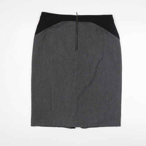 Debenhams Women's Grey Pencil Skirt Size 14