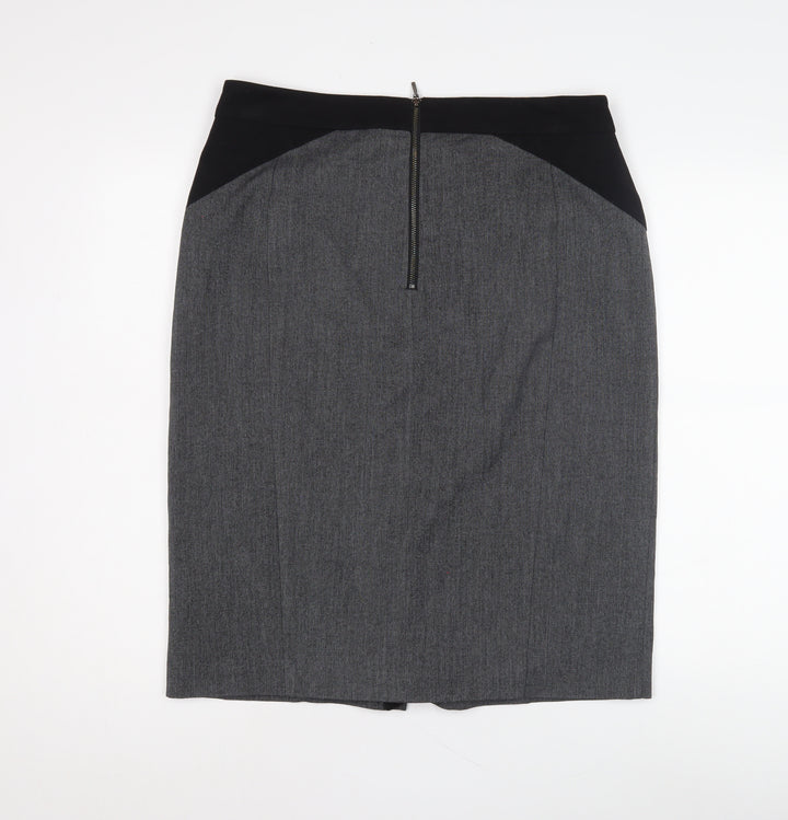Debenhams Women's Grey Pencil Skirt Size 14