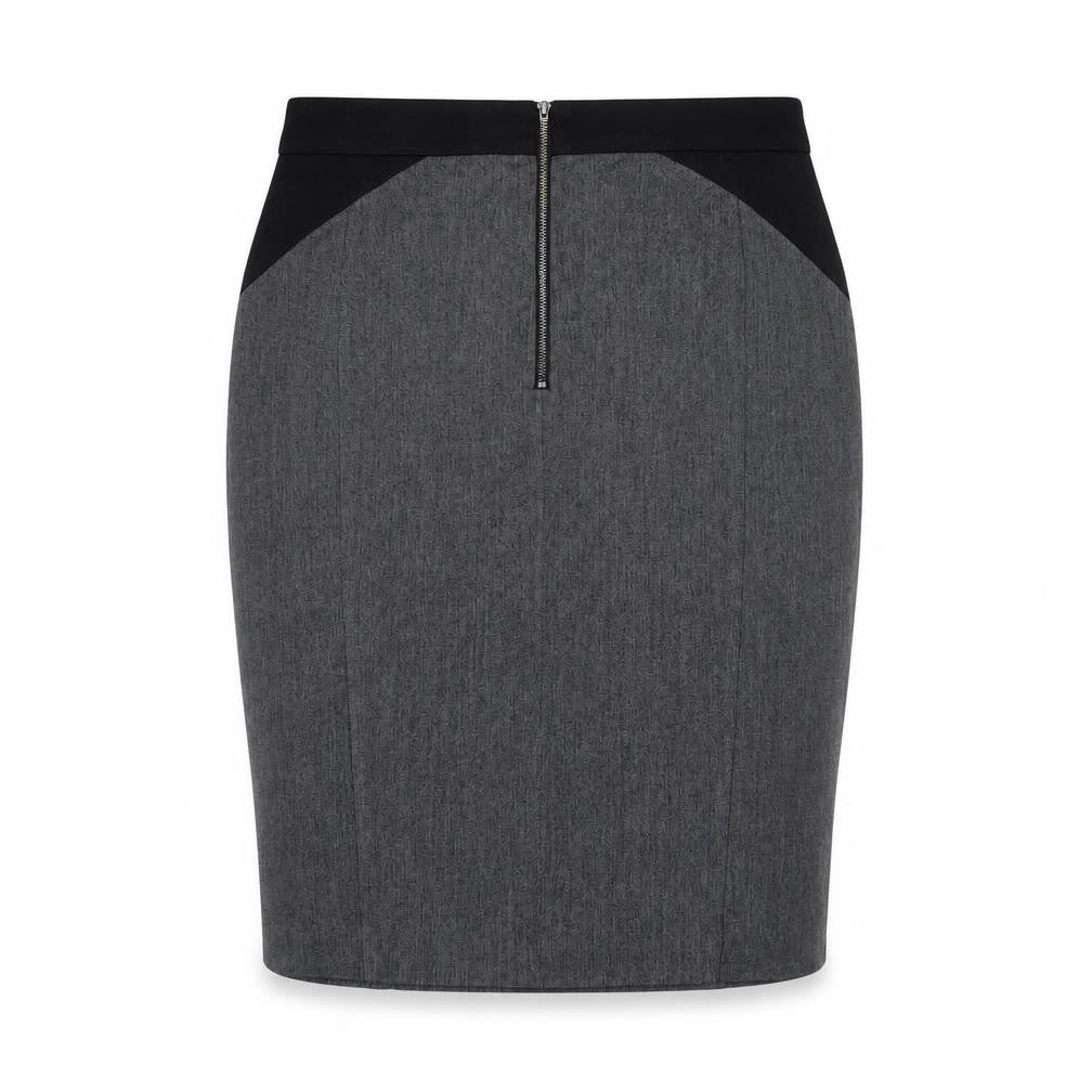 Front view of Debenhams Women's Grey Pencil Skirt, size 14
