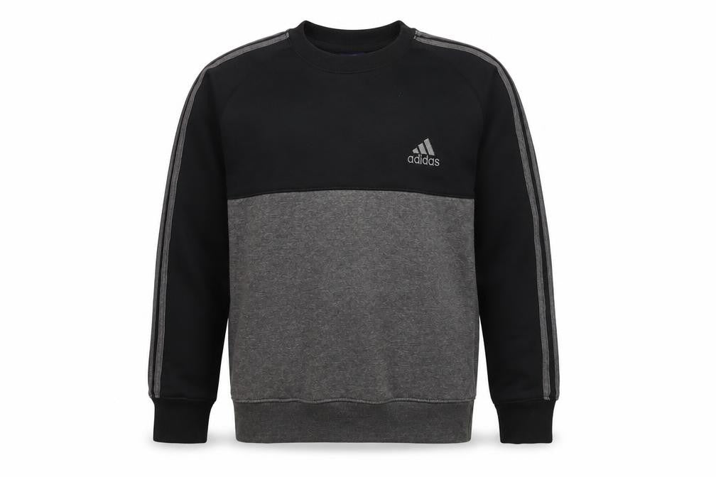 Front view of Adidas boys’' black colourblock pullover sweatshirt -, size 4
