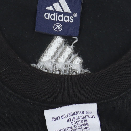 Adidas Boys' Black Colourblock Pullover Sweatshirt - Size 4