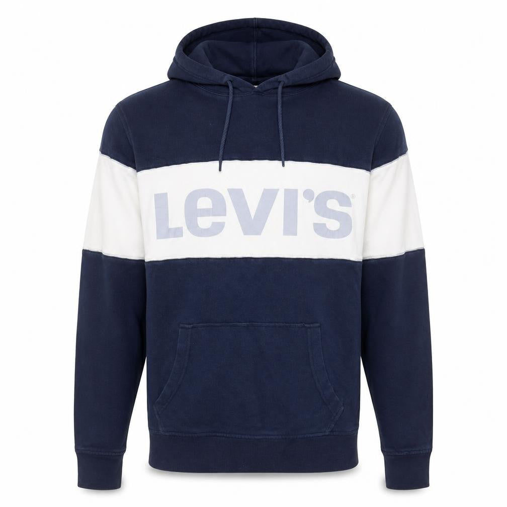 Front view of Levi's Men's Blue Medium Pullover Hoodie