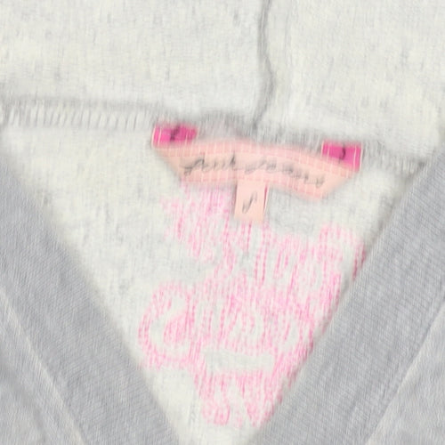 FCUK Jeans Women's Grey Hooded Pullover Hoodie, Size S
