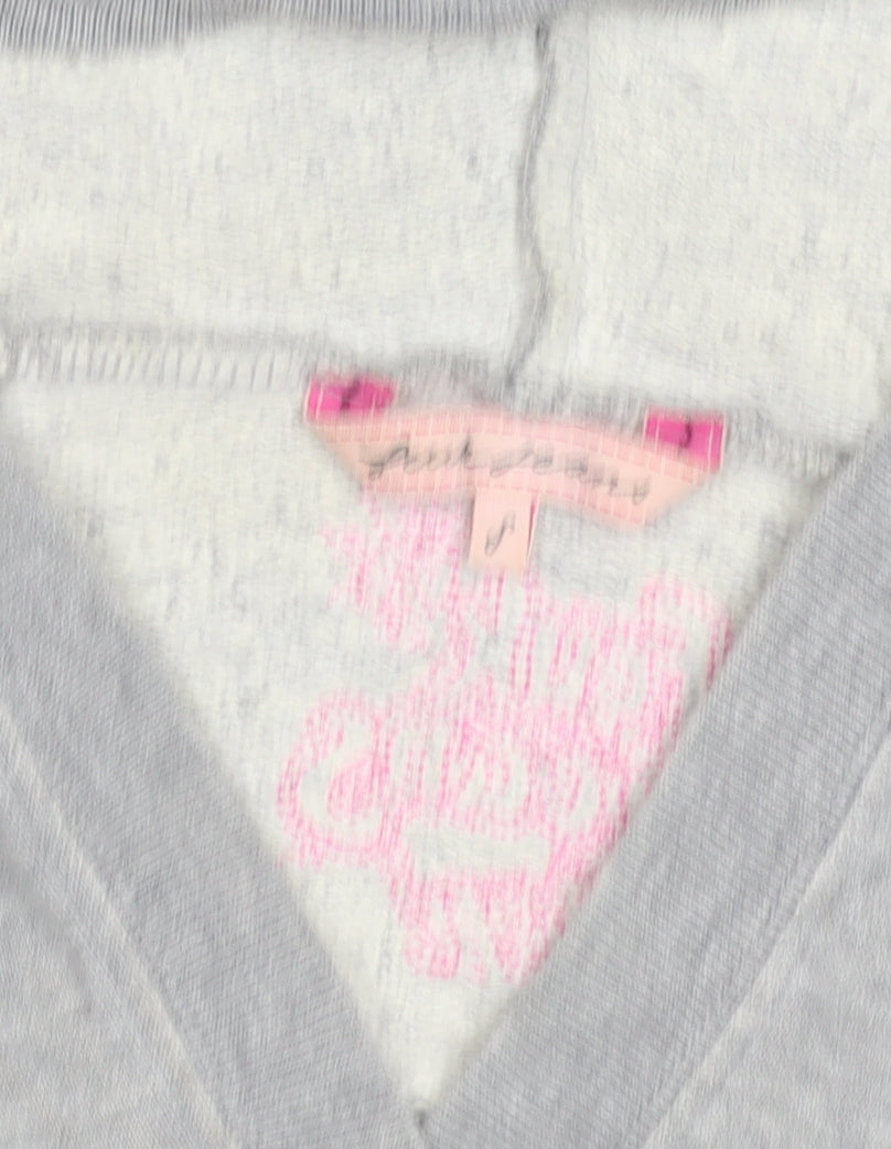 FCUK Jeans Women's Grey Hooded Pullover Hoodie, Size S