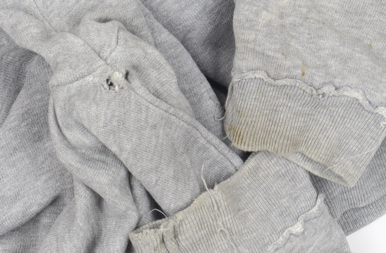 FCUK Jeans Women's Grey Hooded Pullover Hoodie, Size S