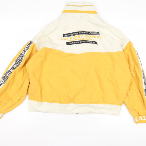 LALABOBO Women's Yellow Bomber Jacket Size 8